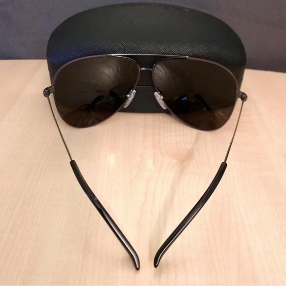 Men’s SALVATORE FERRAGAMO aviator sunglasses BRAND NEW with case brown lenses - Picture 4 of 8